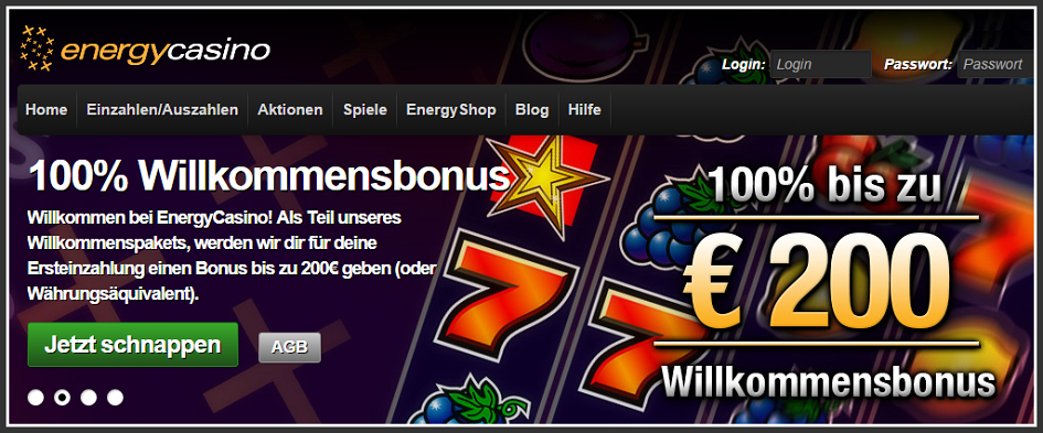 Energy Casino Bonus
