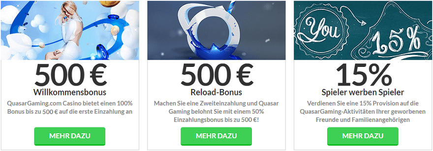 Quasar Gaming Novoline Bonus €1.000