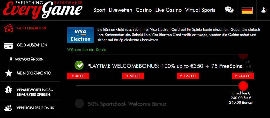Every Game Bonus Freispiele