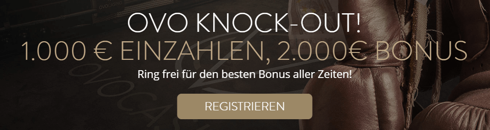 OVO Casino Knock Out Bonus