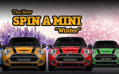 Im Dezember findet im Drück Glück Casino eine wunderbare Aktion statt, bei der du um einen Preispool von 100.000 € spielst. Es ist die bis jetzt grösste Weihnachts Aktion eines Online Casinos, denn es geht um fantastische Preise und 4 Mini Cooper! Als Drück Glück Casino Spieler bist du natürlich bei jeder Verlosung dabei, wenn du fleissig spielst und somit auch fleissig Lose sammelst. Es wäre doch toll zu Weihnachten mit einem neuen Auto vorzufahren...