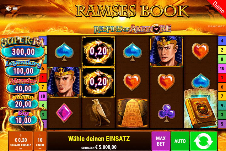 Ramses Book Respins Gamomat