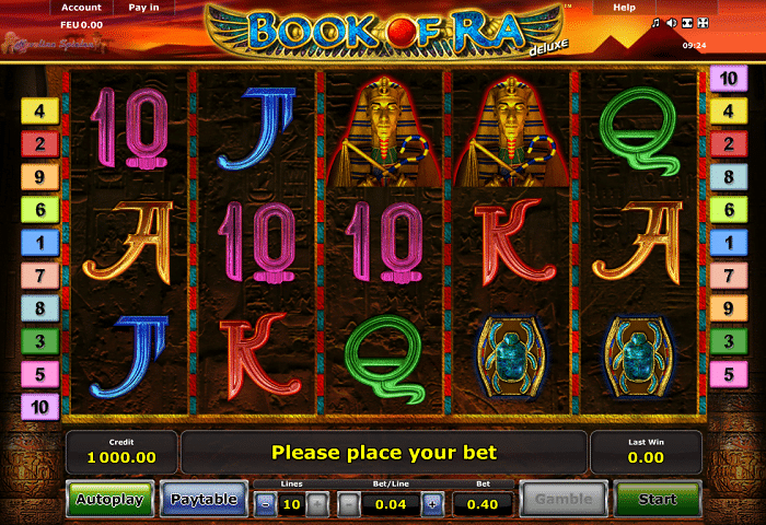 Novoline Book of Ra Deluxe themed slot