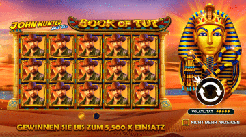 John Hunter and the Book of Tut Pragmatic Play: Gratis Spielen und Online Casinos