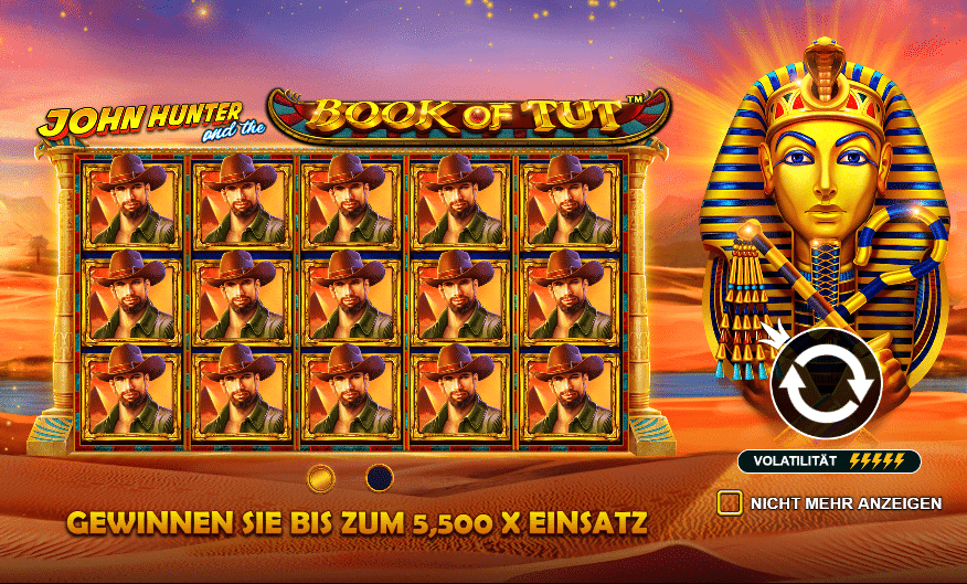 John Hunter and the book of Tut Pragcmatic Play